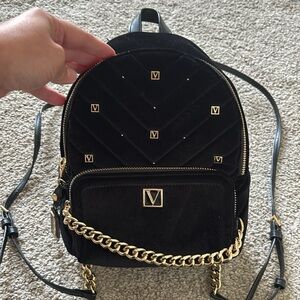 Velour Victoria’s Secret mini backpack